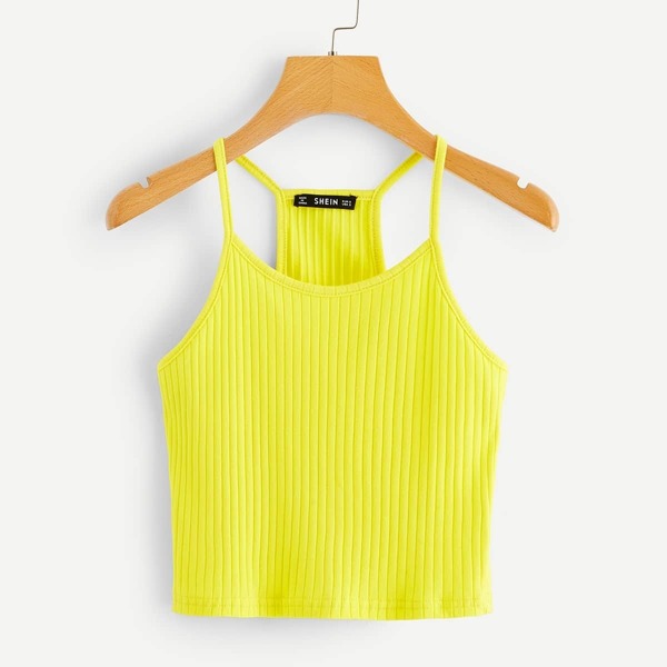 

Rib-knit Cami Neon Top
