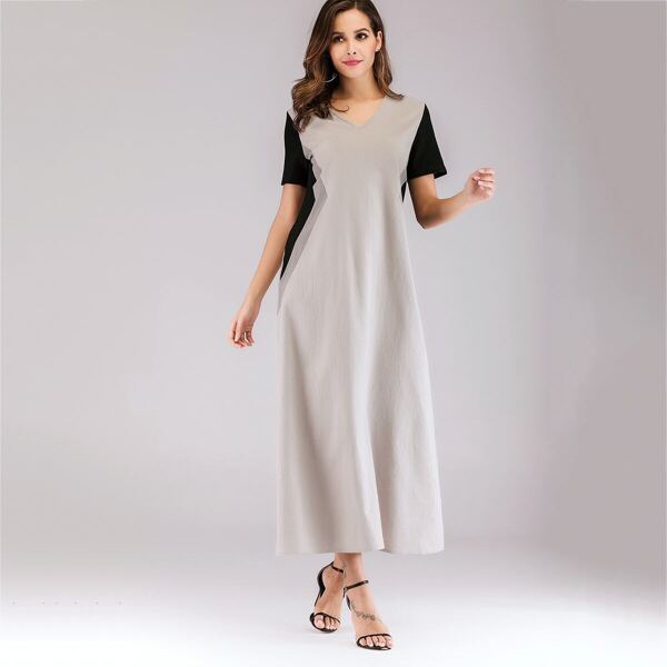 

Color Block Longline Dress