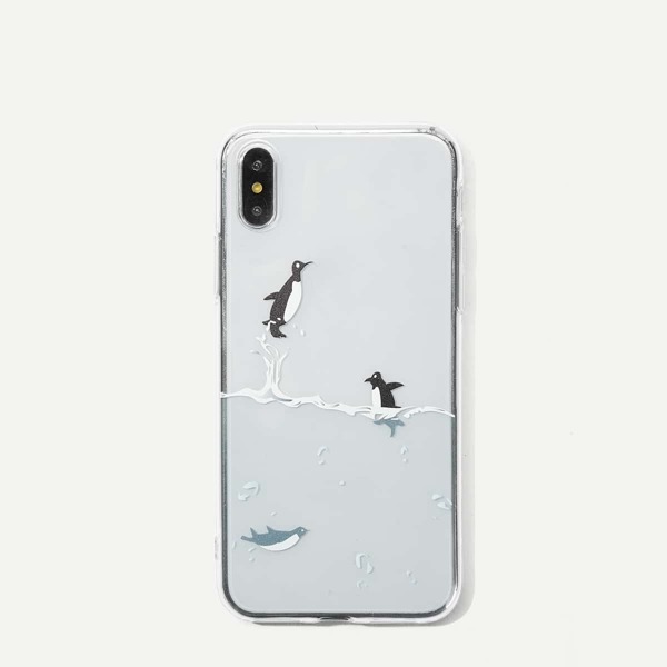 

Penguin Pattern iPhone Case, Clear