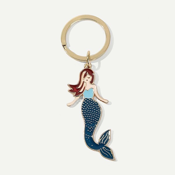 

Mermaid Charm Keychain, Multicolor
