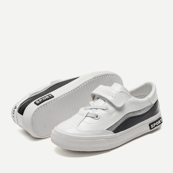 

Toddler Kids Glitter Detail Trainers, White