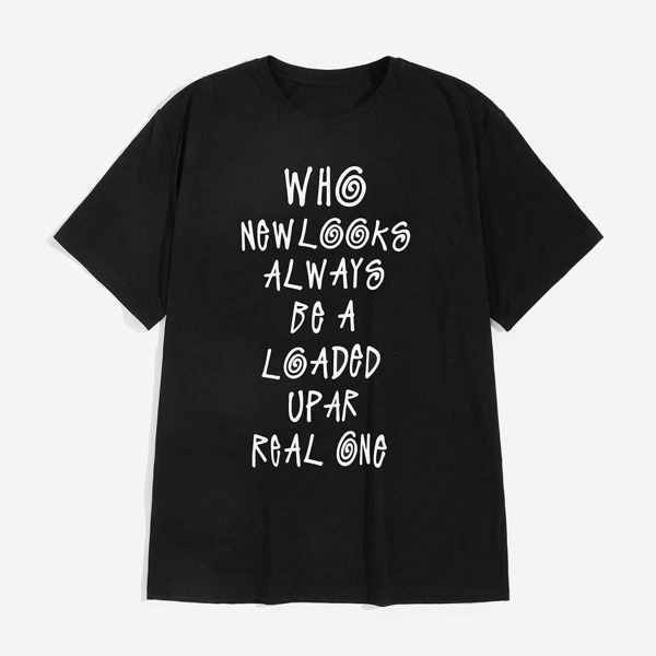 

Men Letter Print Tee