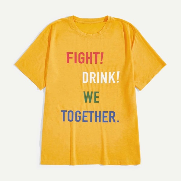 

Men Slogan Print Tee