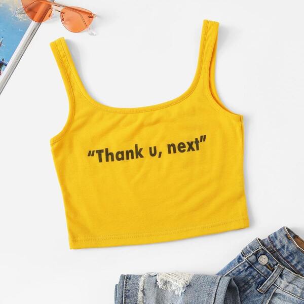 

Letter Print Crop Top