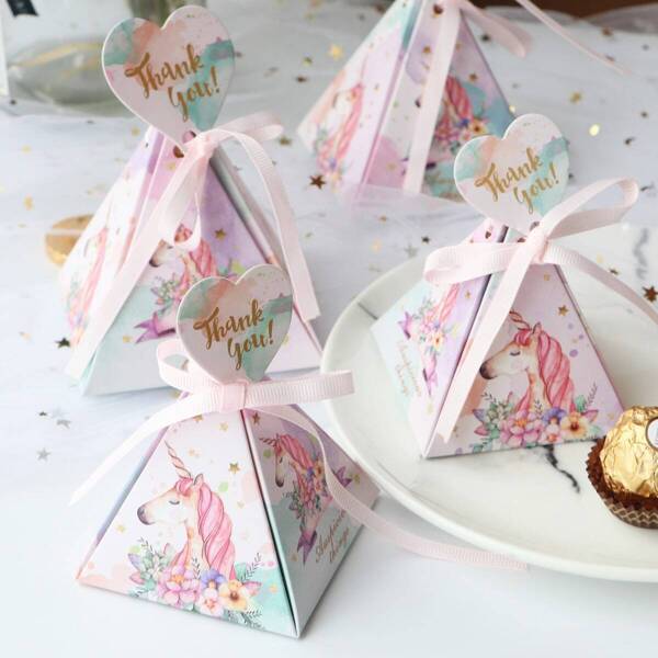 

Unicorn Triangle Candy Box 10pcs