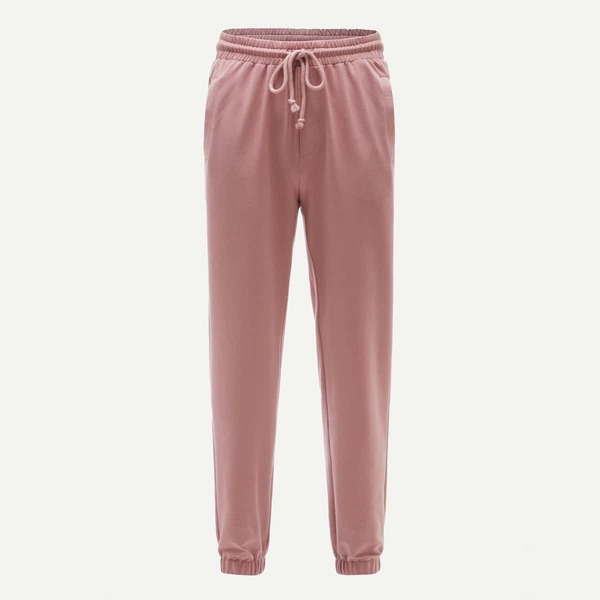 

Men Elastic Waist Tapered Pants