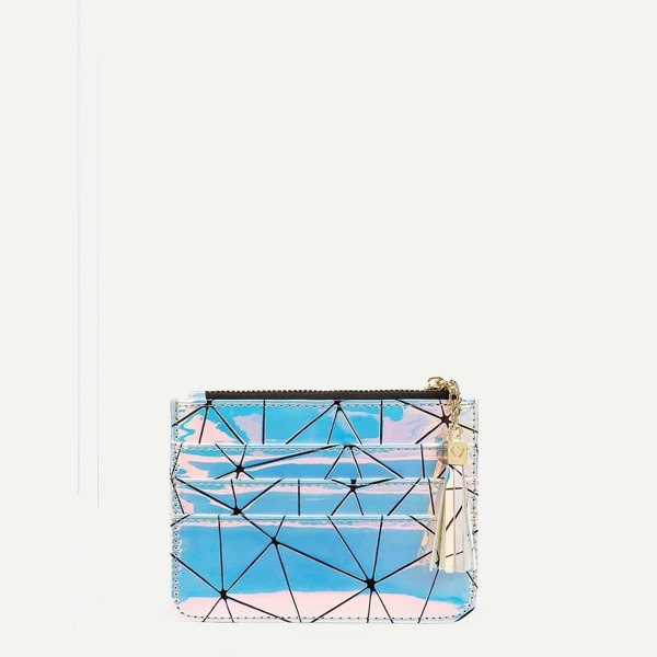 

Geometric Print Iridescent Purse, Multicolor