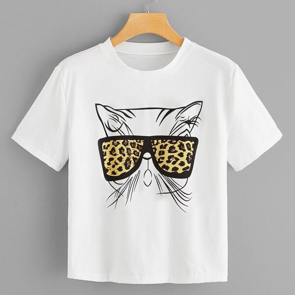 

Cat Print Tee