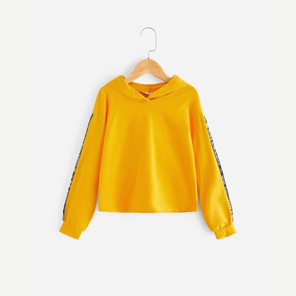 

Girls Lettering Tape Detail Hoodie
