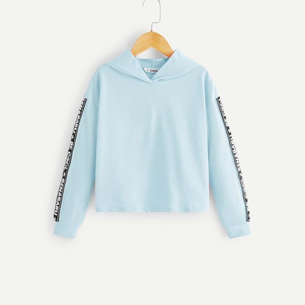 

Girls Lettering Tape Detail Hoodie