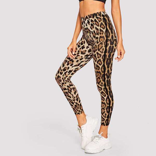 

High Waist Leopard Print Leggings