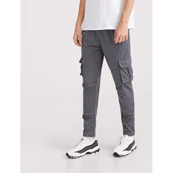 

Men Solid Pocket Side Cargo Pants