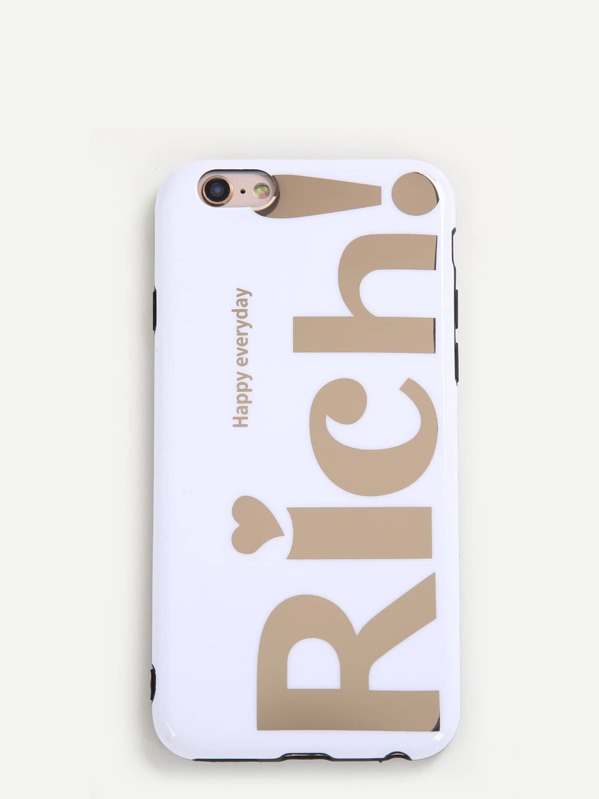 

Чехол для iPhone с текстовым принтом, null