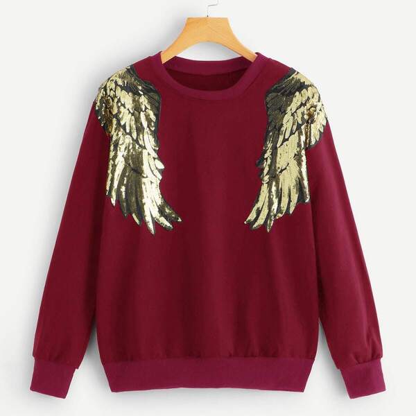 

Contrast Sequin Sweatshirt