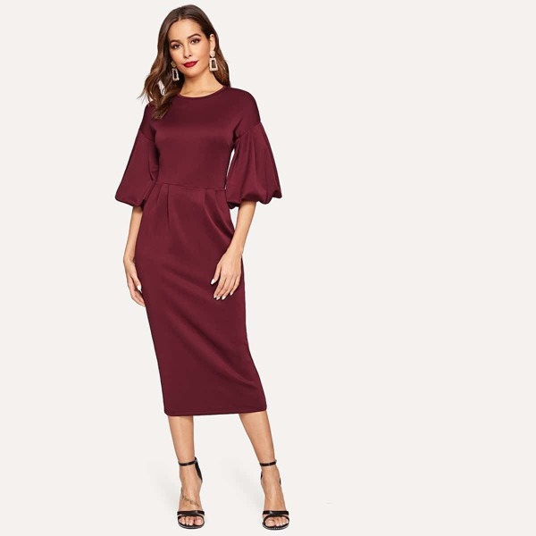 

Lantern Sleeve Pencil Dress