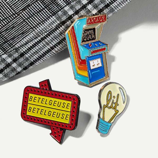 

Light Bulb Detail Brooch Set 3pcs