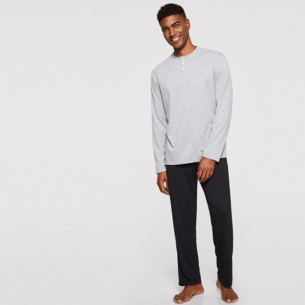 

Men Button Detail Pajama Set