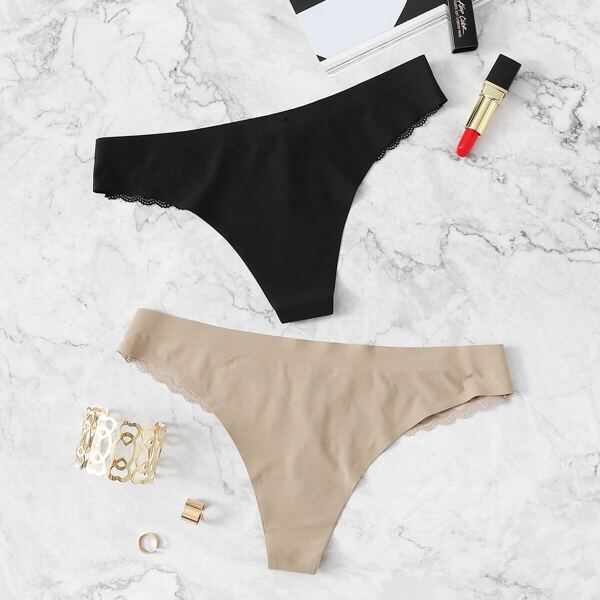 

Contrast Lace Panty Set 2pack