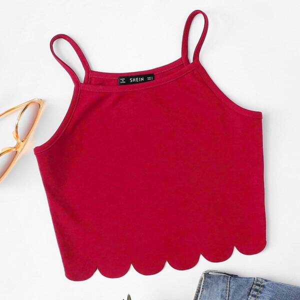

Scallop Hem Crop Cami Top