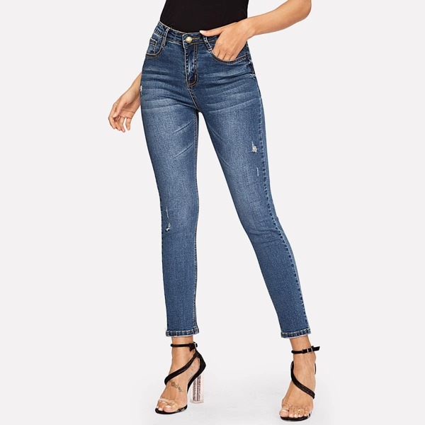 

Bleach Wash Skinny Jeans
