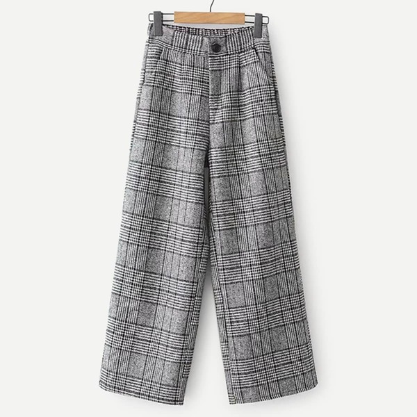 

Glen Plaid Wide Leg Pants