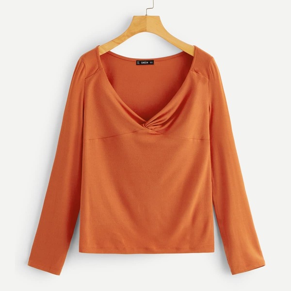 

Twist Front Skinny Tee