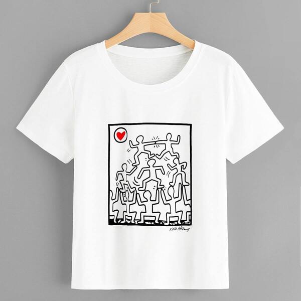 

Plus Letter And Figure Print Tee