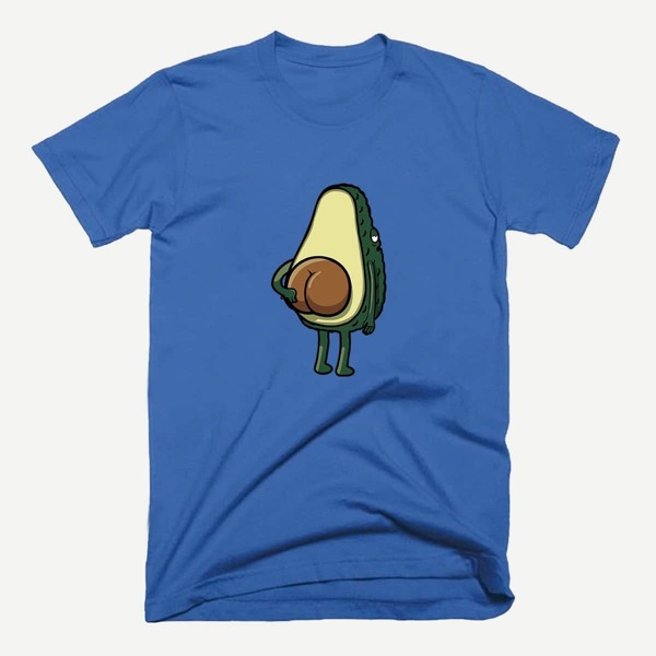

Men Avocado Print Tee, Blue