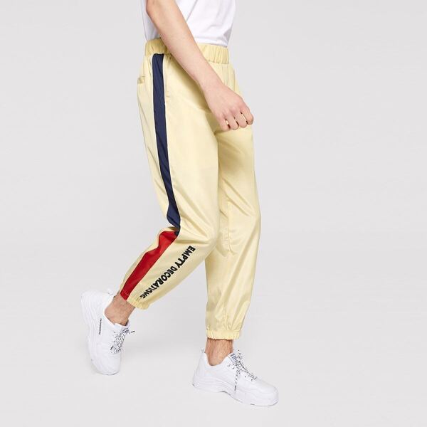 

Men Striped & Letter Pants