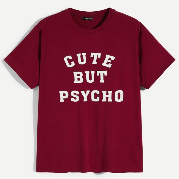 

Men Slogan Print Tee