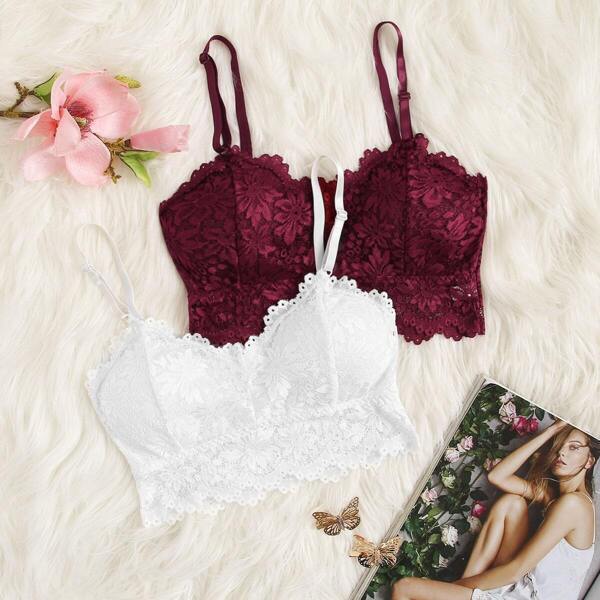 

Floral Lace Bralette Set 2pack