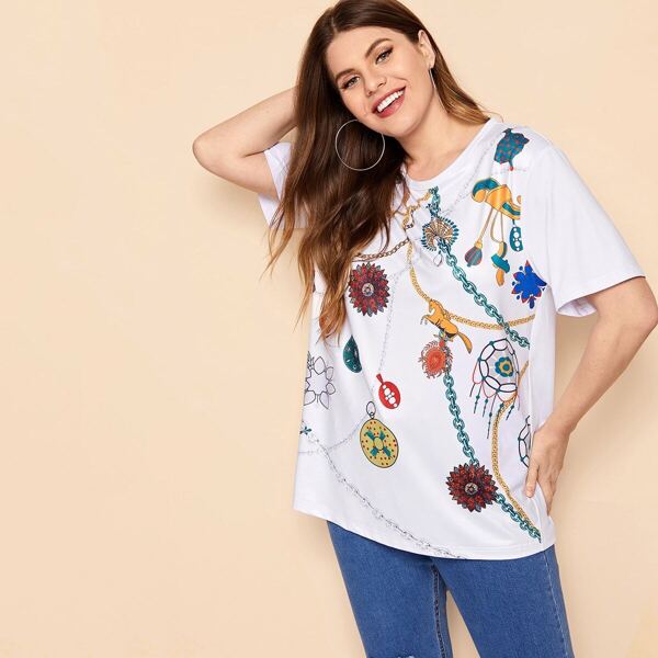 

Plus Chain Print Tee