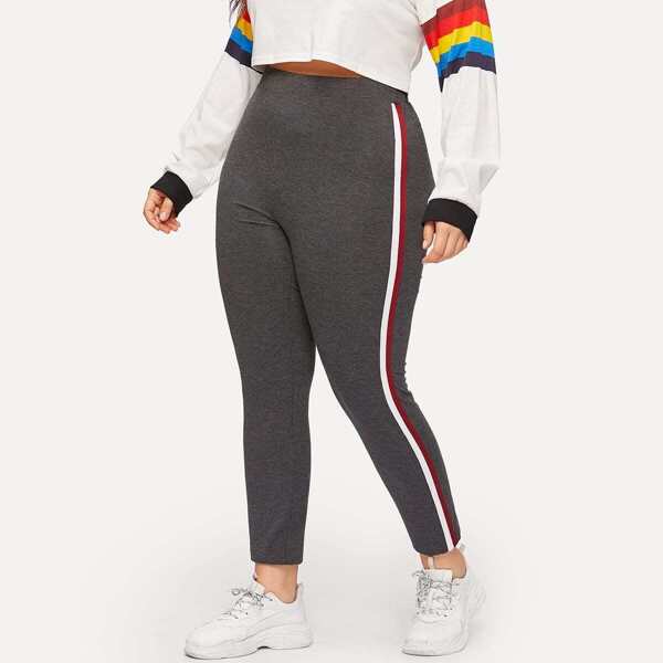 

Plus Stripe Tape Heather Gray Pants