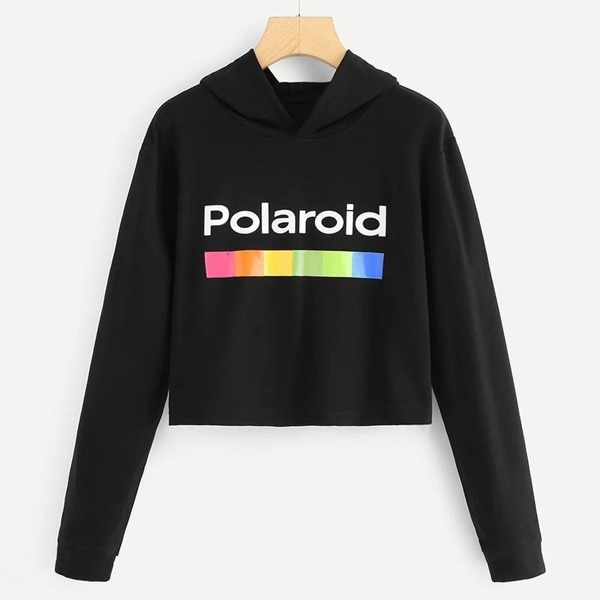 

Letter Print Hoodie