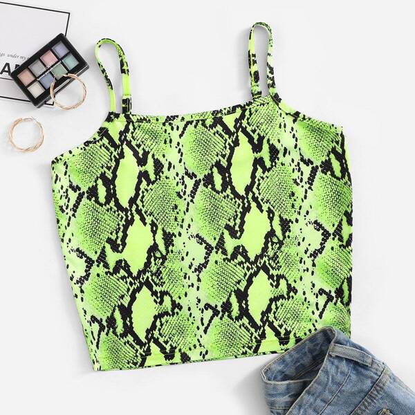 

Snakeskin Print Cami Top