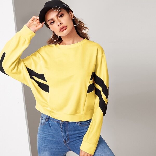 

Cut-and-sew Dolman Sleeve Sweatshirt