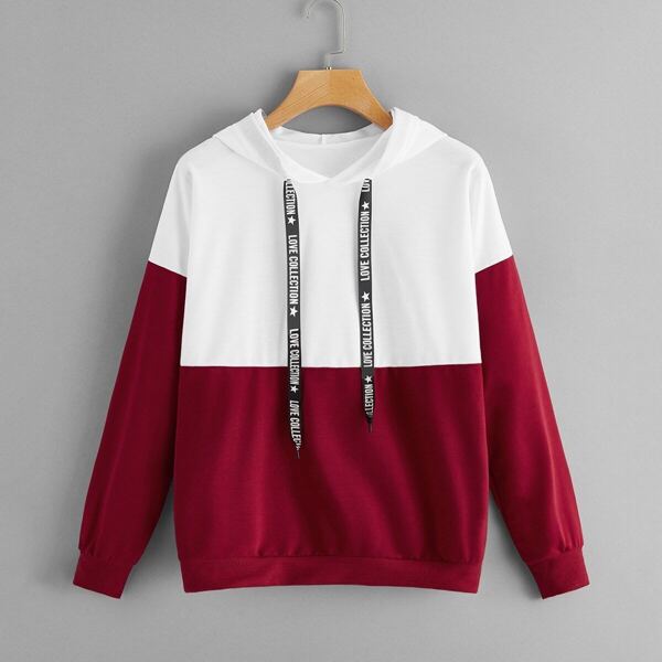 

Letter Taped Decoration Sweatshirt