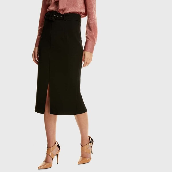 

Waist Belted Split Skirt