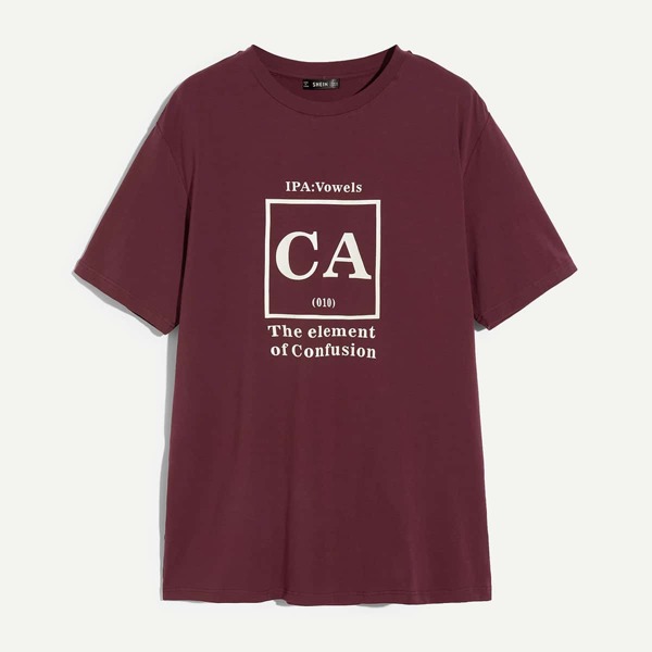 

Men Letter Print T-shirt