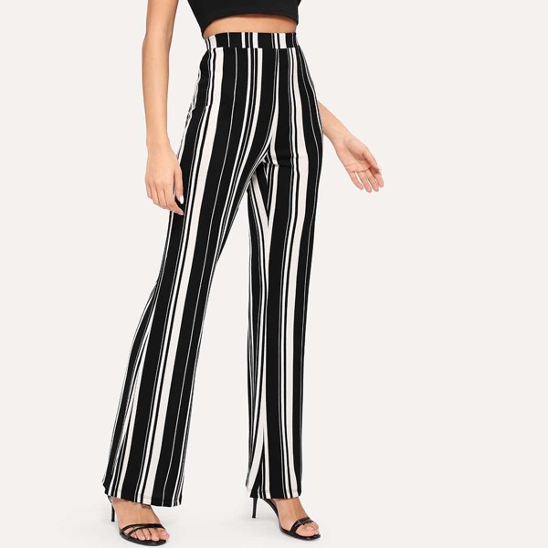 

High Waist Striped Wide Leg Pants