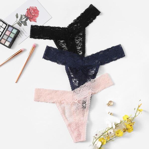 

Floral Lace Panty Set 3pack