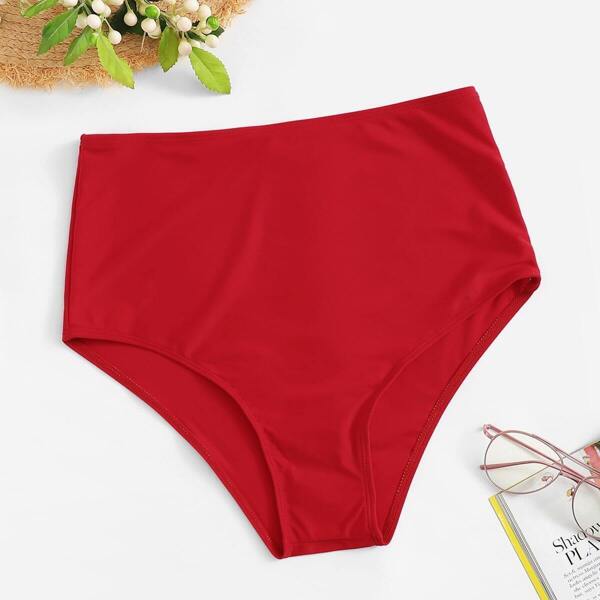 

High Waist Swimming Panty, Red bright