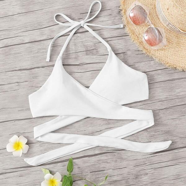 

Wrap Halter Swimming Top