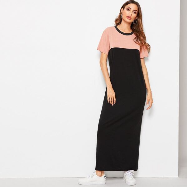 

Cut And Sew Two Tone Tee Dress