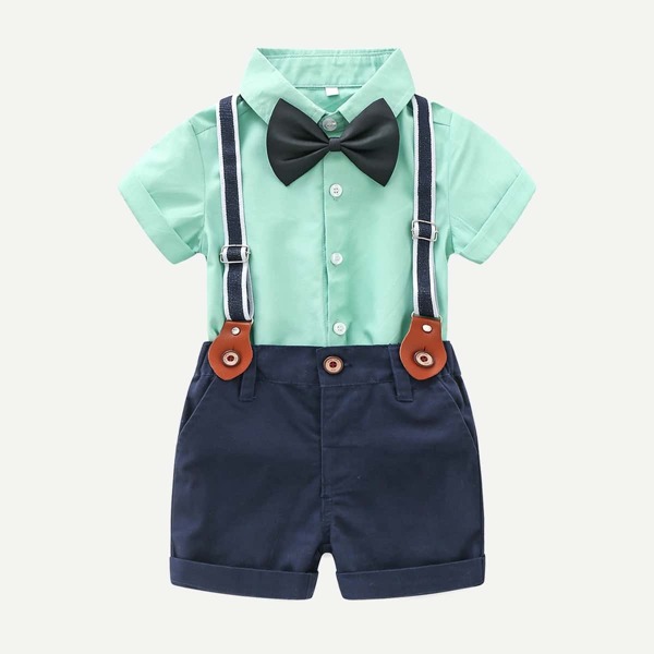 

Toddler Boys Bow Tie Shirt With Shorts