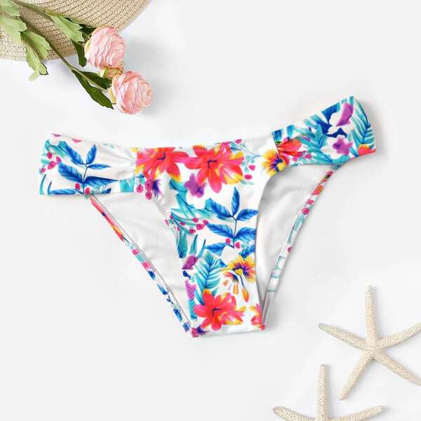 

Random Floral Ruched Bikini Bottom