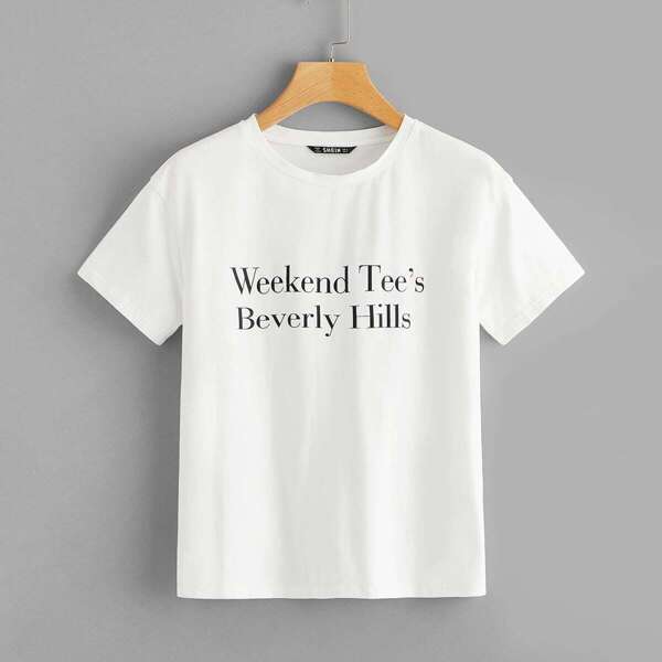 

Slogan Print Top
