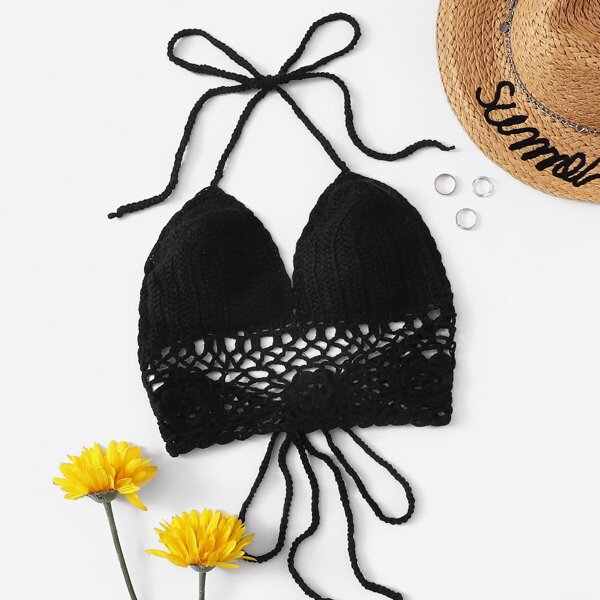 

Crochet Halter Crop Top