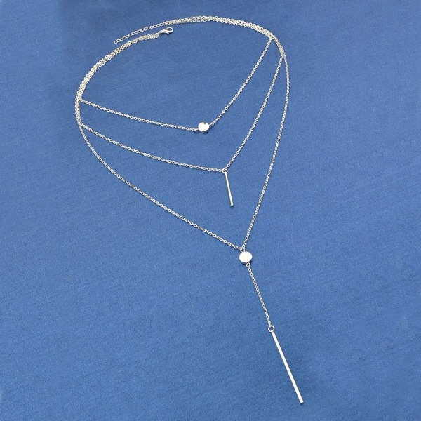 

Silver Multilayer Chain Necklace