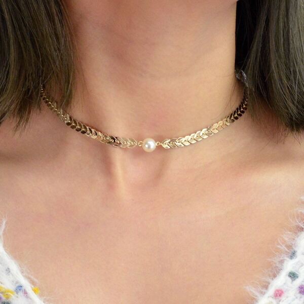 

Gold Cute Aircraft Chain Necklace